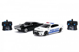 Set Masinute Fast And Furious Rc Toyota Supra&Dodge Charger Srt Scara 1:16