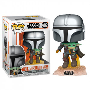 Figurina Funko POP! Star Wars: The Mandalorian - Mando Flying w/Jet Pack Vinyl Figure, 10cm