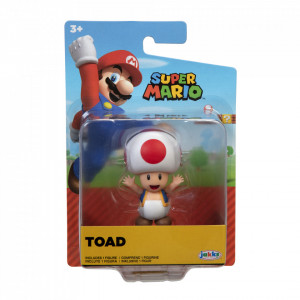 Figurina Nintendo Super Mario - Model Red Toad, 6 cm