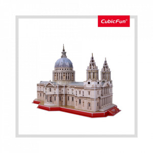 Cubic Fun - Puzzle 3D+Brosura-Catedrala St. Paul 107 Piese