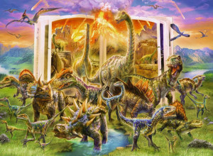 Puzzle Cartea Dinozaurilor, 300 Piese