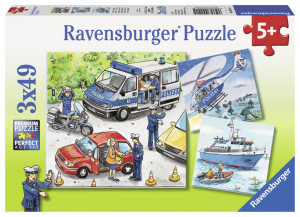Puzzle politie, 3x49 piese
