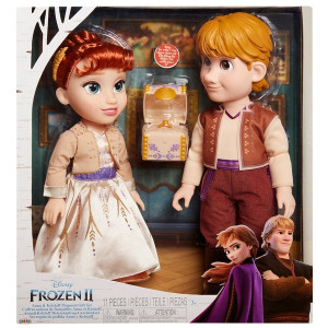 Set Papusi Anna Si Kristoff cu inel de logodna din Frozen 2