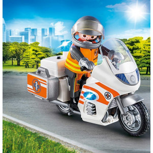 Playmobil - Motocicleta De Urgenta Cu Lumini