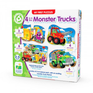 Set Primele Mele 4 Puzzle-Uri Monster Truck