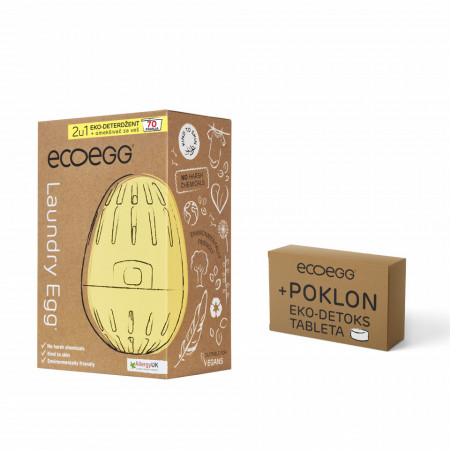 ECOEGG 2u1 eko-deterdžent i omekšivač za veš, Bez mirisa-70 pranja + POKLON eko-detoks tableta za čišćenje veš mašine