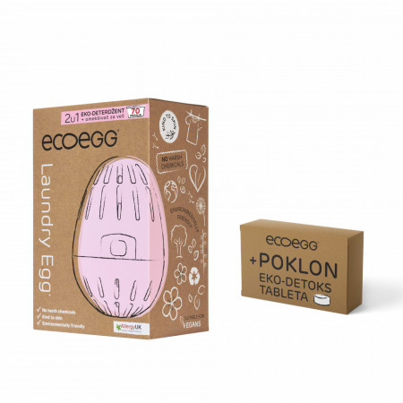 ECOEGG 2u1 eko-deterdžent i omekšivač za veš, Miris svežine-70 pranja+ POKLON eko-detoks tableta za čišćenje veš mašine