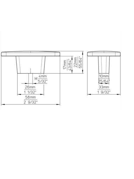Buton mobila 2411-58ZN16 antracit lucios Siro