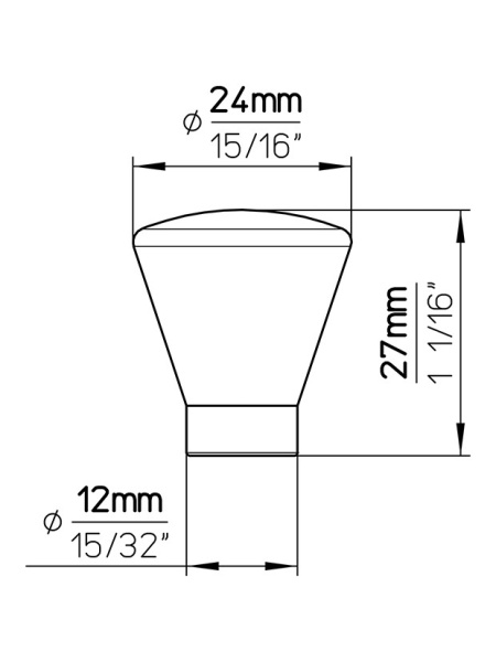 Buton mobilier 872-24ZN87 auriu periat Siro