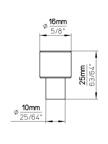 Buton mobila 2508-16PB32 alb Siro