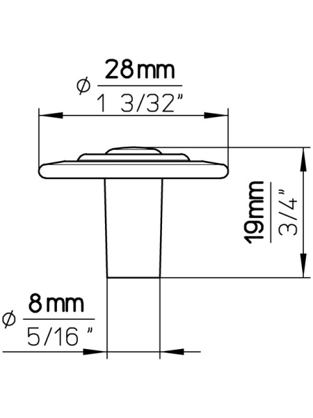 Buton mobila 920-28ZN2 aluminiu Siro