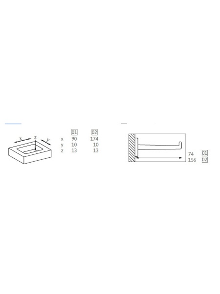 Cuier 2227 PB12 negru mat Siro