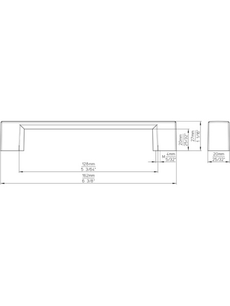 Maner mobila 2157-161ZN21 nichel satinat Siro