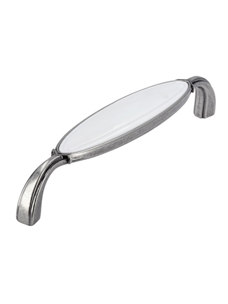 Maner mobila 1973 ZN29A4 argint antic insertie plastic Siro