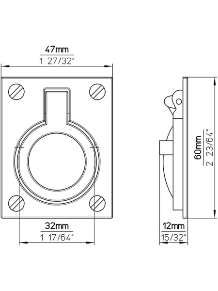 Buton mobila 753-60ZN21 nichel satinat Siro