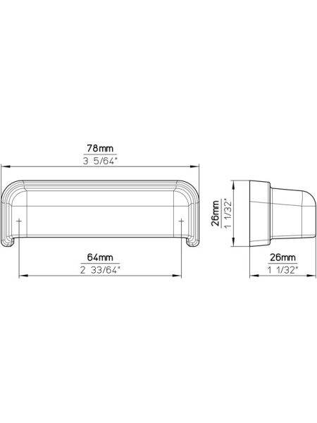 Maner mobila 2572 ZN27 inox Siro