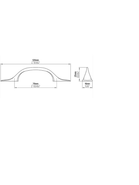 Maner mobila 921-127ZN10 bronz antic Siro