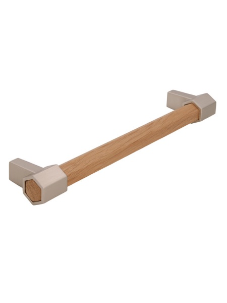 Maner mobila S678-180HZ14ZN27 stejar lacuit cu inox Siro