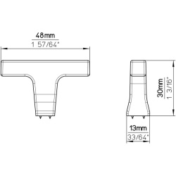 Buton mobila 2562-48ZN1 crom lucios Siro