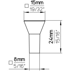 Buton mobila 1583-16ZN1 crom lucios Siro