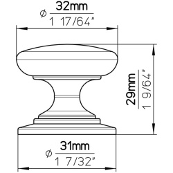 Buton mobila 2579-32ZN1 crom lucios Siro
