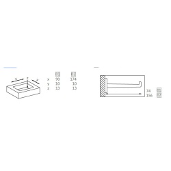 Cuier 2227 PB12 negru mat Siro