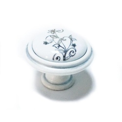 Buton mobila P88.00.F7.T4G model floare argintie Giusti