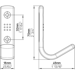 Cuier 1607/PB12 negru mat Siro