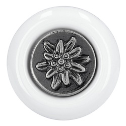 Buton mobila SP36-38ZN29 ceramica cu argint antic Siro