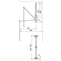 Lift haine Moka 600-830mm