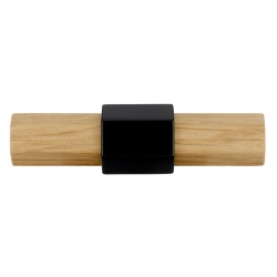 Buton mobila S677-68HZ14PB12 stejar lacuit cu negru mat Siro