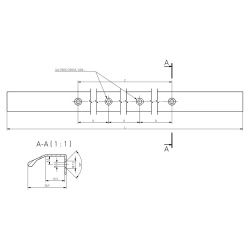 Maner mobila TREX CROSS 1200 mm finisaj auriu periat