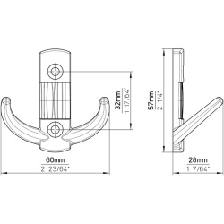Cuier 2214/PB12 negru mat Siro