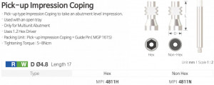 Multiunit Pick-up Impression Coping [Transfer Lingura Deschisa pentru Multiunit]
