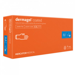 Manusi latex nepudrate Dermagel marimea albe XS, S, M, L