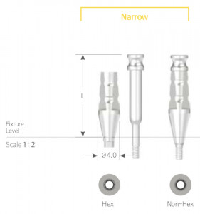 Transfer Lingura Inchisa Narrow [Transfer Impression Coping]