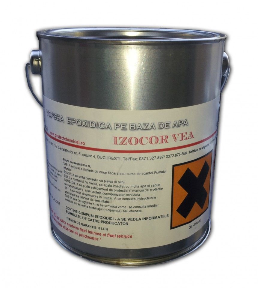 Vopsea Epoxidica Pe Baza De Apa Avizata Sanitar IZOCOR VEA - 6 Kg