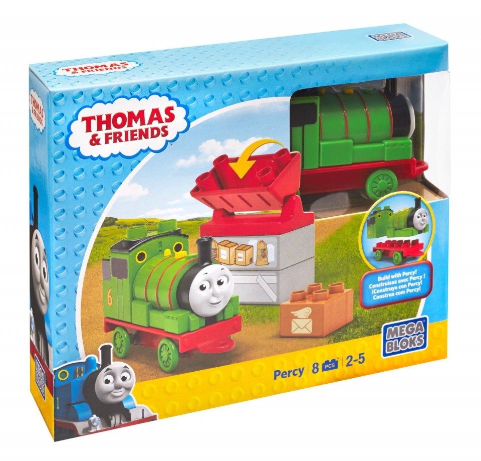 Set Locomotiva Percy Thomas And Friends Mega Bloks - Bebe Pufos