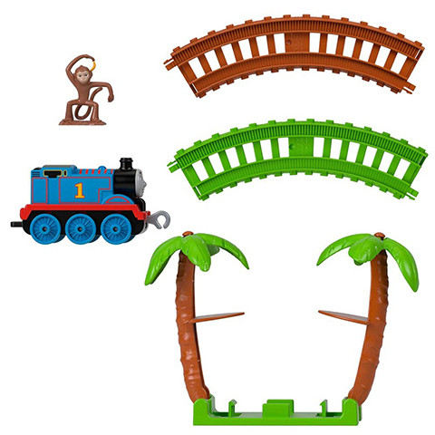 Set de joaca Thomas and Friends - Circuit Monkey Trouble Track Master Push Along cu trenulet Thomas