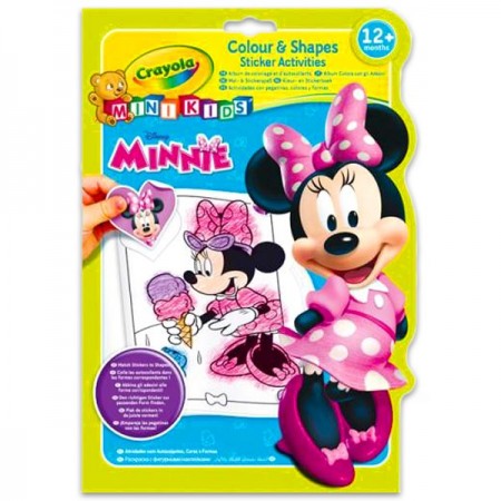 Carte de colorat cu abtiblduri Minnie Mouse