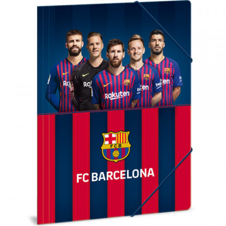 Mapa cu elastic rosu - albastru cu jucatori A4 FC Barcelona