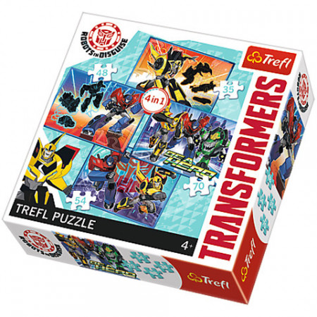 Puzzle Transformers 4 in 1 - 35, 48, 54 si 70 piese