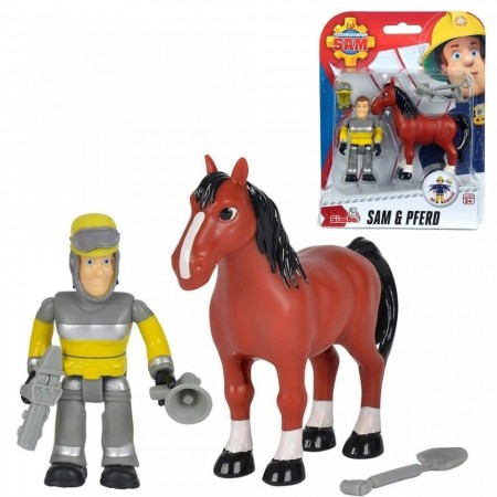 Set 2 Figurine Sam Pompierul - Sam si Calul