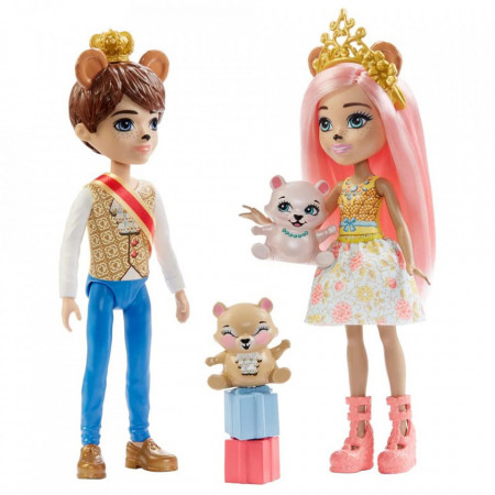 Set de joaca Braylee Bear si Bannon Bear Enchantimals Royal