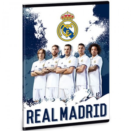 Caiet Matematica FC Real Madrid alb cu albastru A5 40 file