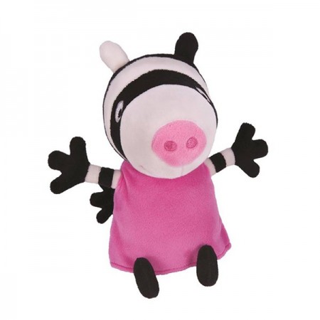 Figurina de plus Peppa Pig 20 cm Zebra Zoe cu sunete