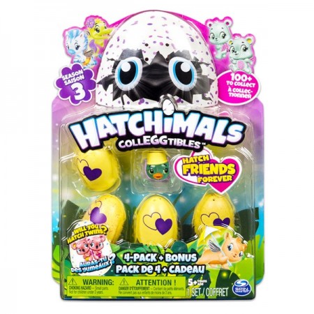 Hatchimals Colleggtibles pachet surpriza cu 4 oua si figurina bonus Season 3