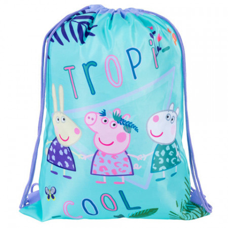 Sac de umar cu snur Peppa Pig Tropicool