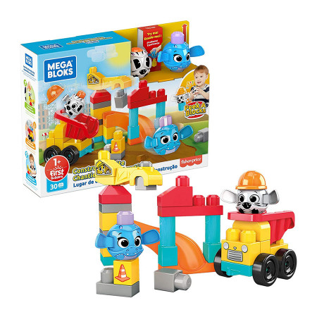 Set constructie Mega Bloks Fisher Price - Santierul