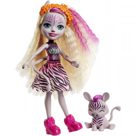 Papusa Zadie Zebra si figurina Ref EnchanTimals